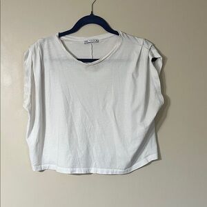 Zara Classic White Crop Top